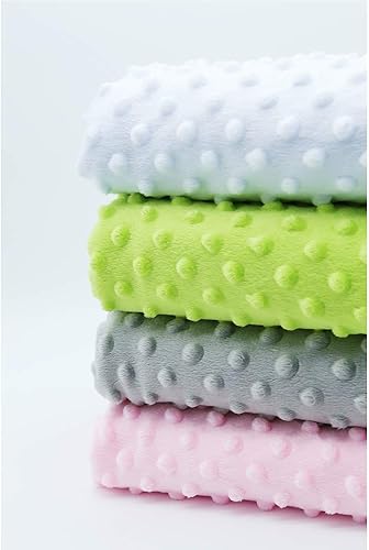 Miniatura 7 de Manta de bebé unisex para niños, manta de bebé suave Minky Dot- Manta de forro polar Sherpa de 30 x 40 pulgadas, color rosa