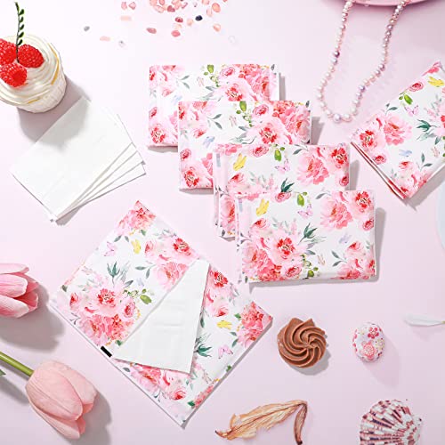Image of Geyee 50 Pack Travel Tissue Packets Facial Paper Napkins, Spring Floral