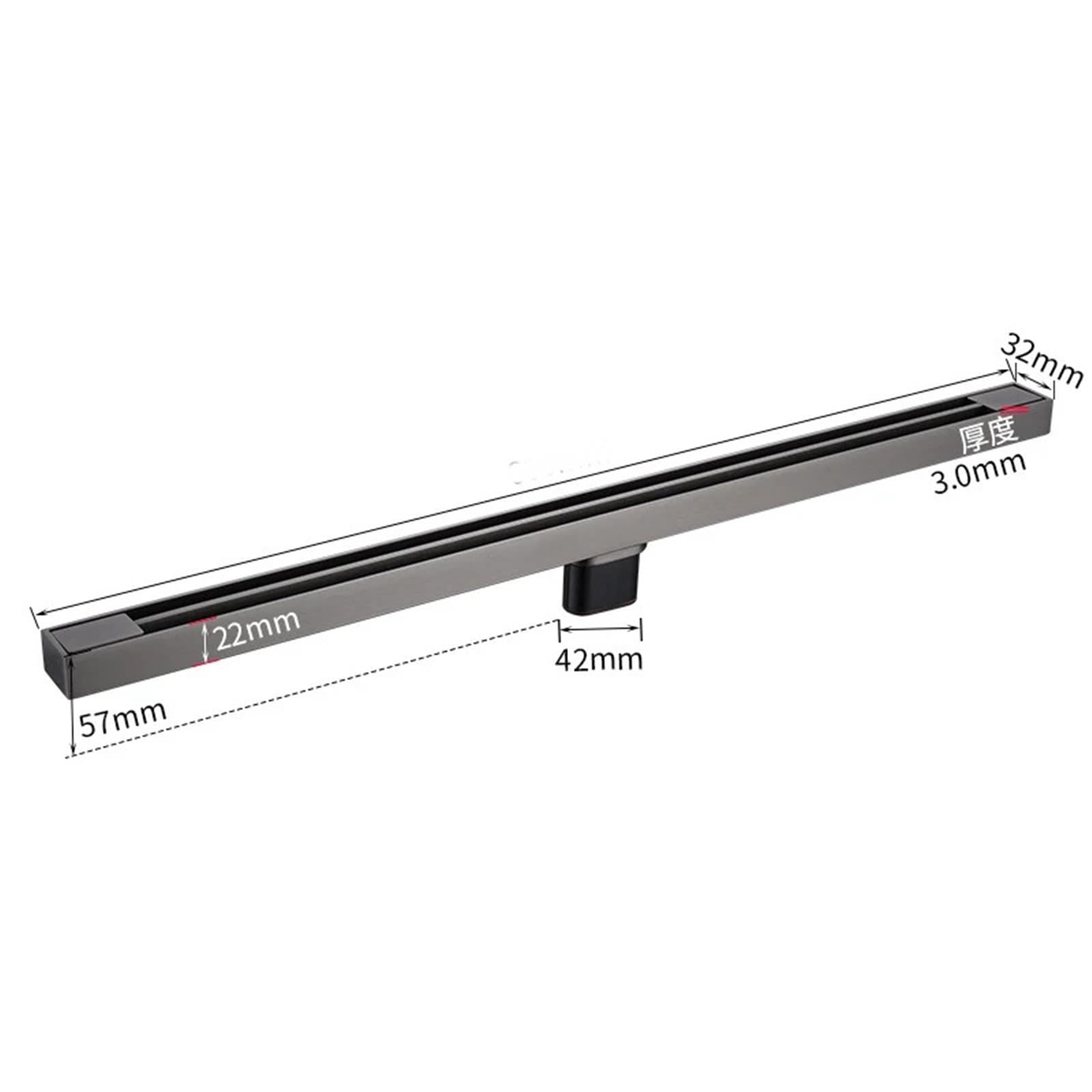 Desague Ducha Trampa de Suelo Cepillado 32cm Ancho, Drenaje Lineal baño, Acero Inoxidable Grueso