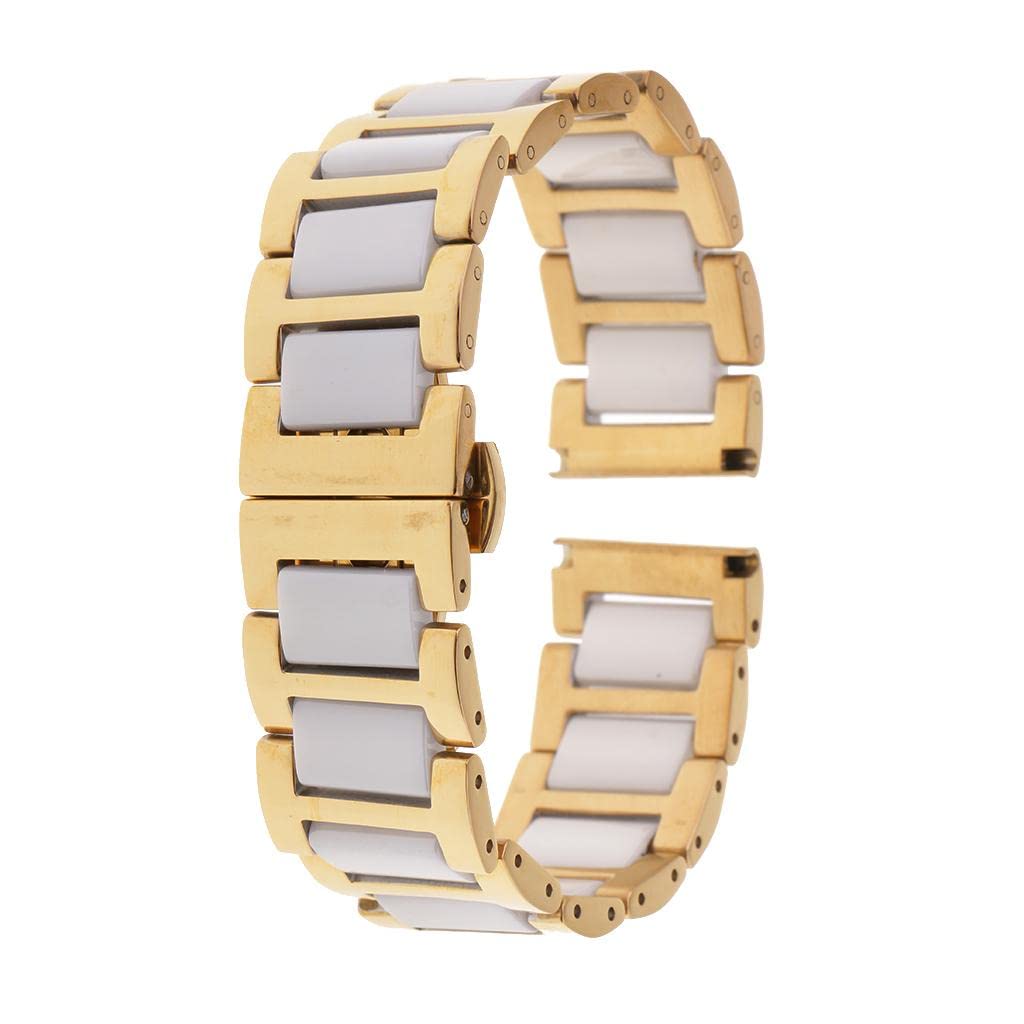 LOOM TREE Stainless Steel Ceramic Links Watch Band Strap with Butterfly Buckle Clasp 2 (B09ZTRWG82) Amazon Price History, Amazon Price Tracker