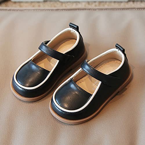 Fashion Autumn Girls Casual Shoes Flat Lightweight Solid Color Hook Loop Dress Shoes Simple Boot 102