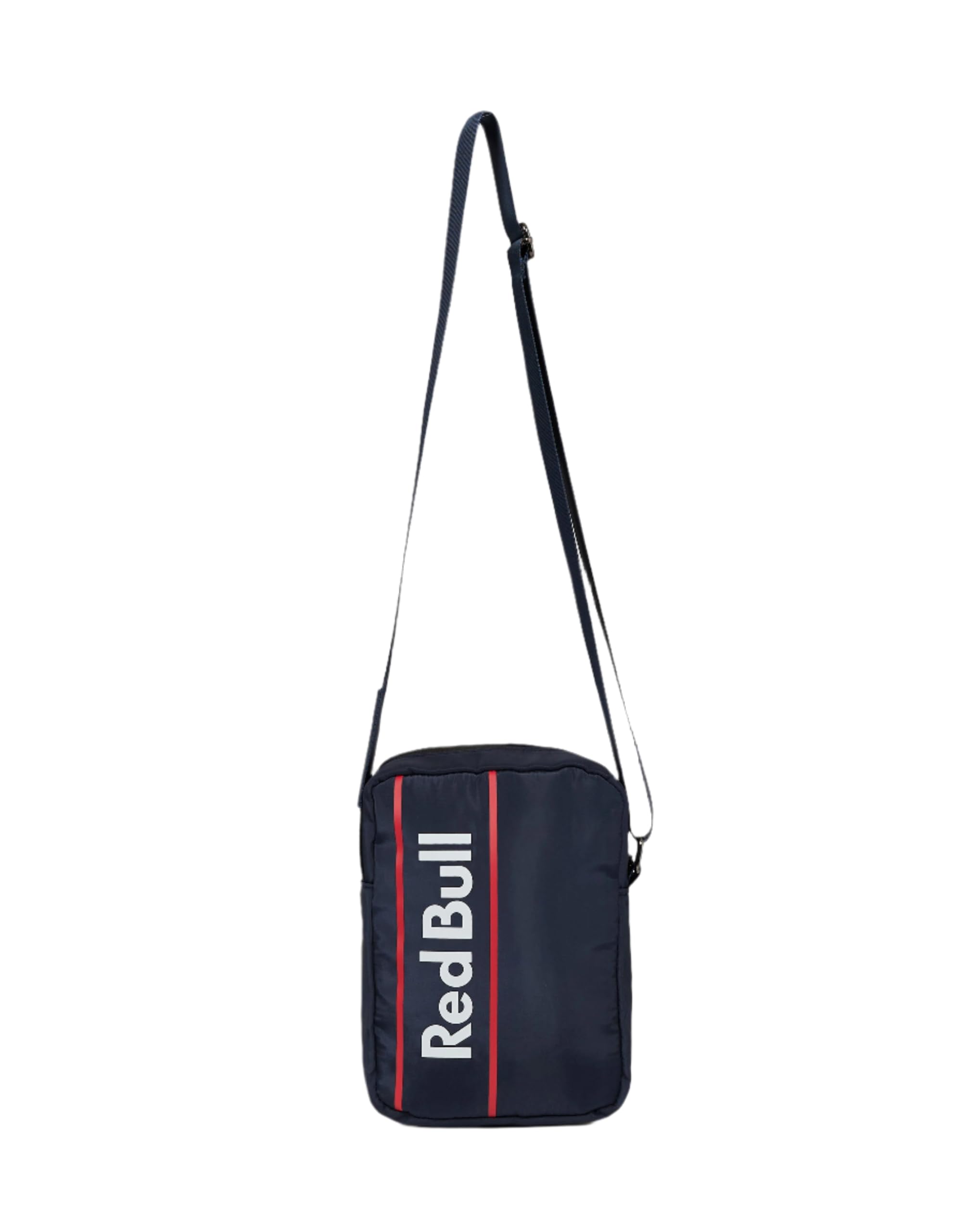 Red Bull Racing F1 Team Official Crossbody Bag, Navy Blue with Red Stripe, Dark Blue