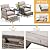 AVAWING 5 Pieces Wicker Patio Conversation Set, Outdoor Rattan Chairs with Ottoman, Metal Coffee Table, & Cushions, Outside Furniture Sets for Garden, Deck, Backyard, Poolside(Grey)