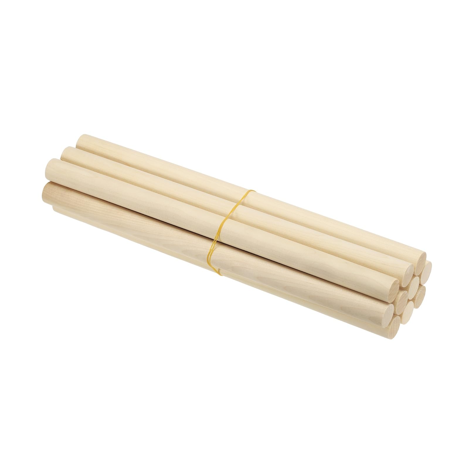 PATIKIL 3/4 x 12 Inch Wooden Dowel Rod 10 Pcs Wood Dowels for Craft Natural Color