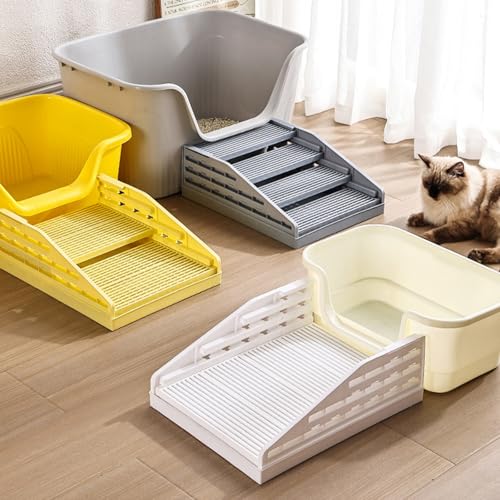 Marchepied chat réglable et pliable avec base stable pour litière
