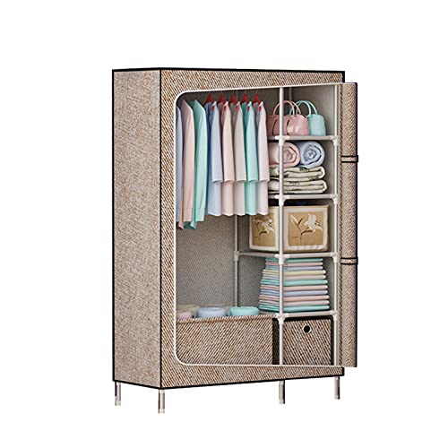 Armario plegable portátil con estructura metálica estable para ropa