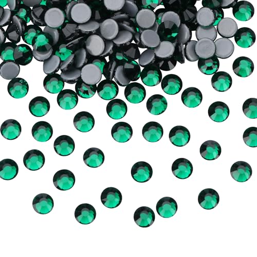 Jollin 2880pcs Hotfix Crystal Flatback Rhinestones Glass Diamantes Gems for Crafting Art Crafts Decorations Clothes Shoes 4.0mm SS16 Dark Green - Image 2
