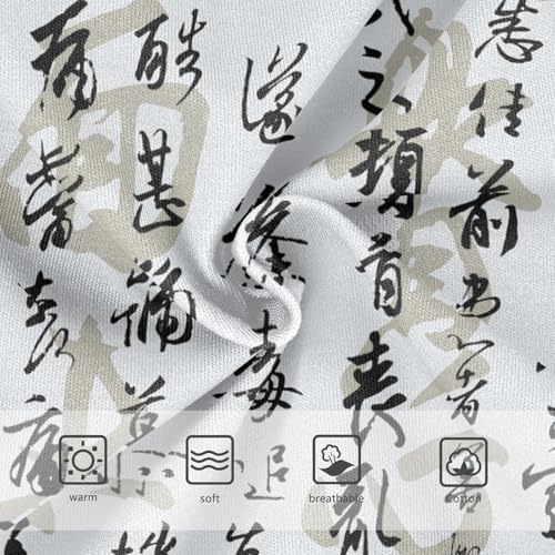 Little Girls' Soft Cotton Underwear Kids Breathable Comfort Chinese Calligraphy Panties Briefs Toddler3