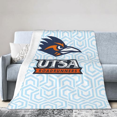 UTSA Roadrunners Blanket Large Luxury Fleece Soft Anti-Static Anti-Pilling Flannel Bed Blanket
