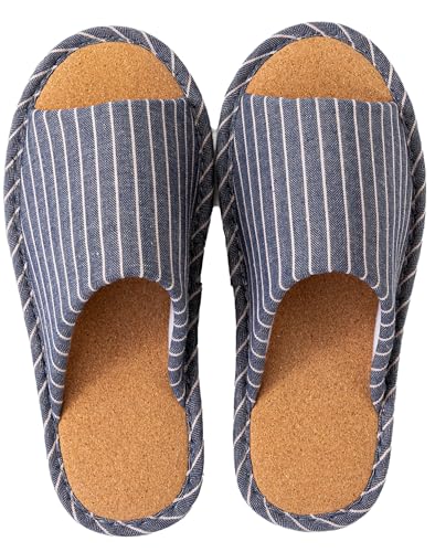 [zenHome] スリッパ コルク 室内用 ルームシユーズ 軽量 さらっと快適 コルクインソール ルームスリッパ 男女兼用