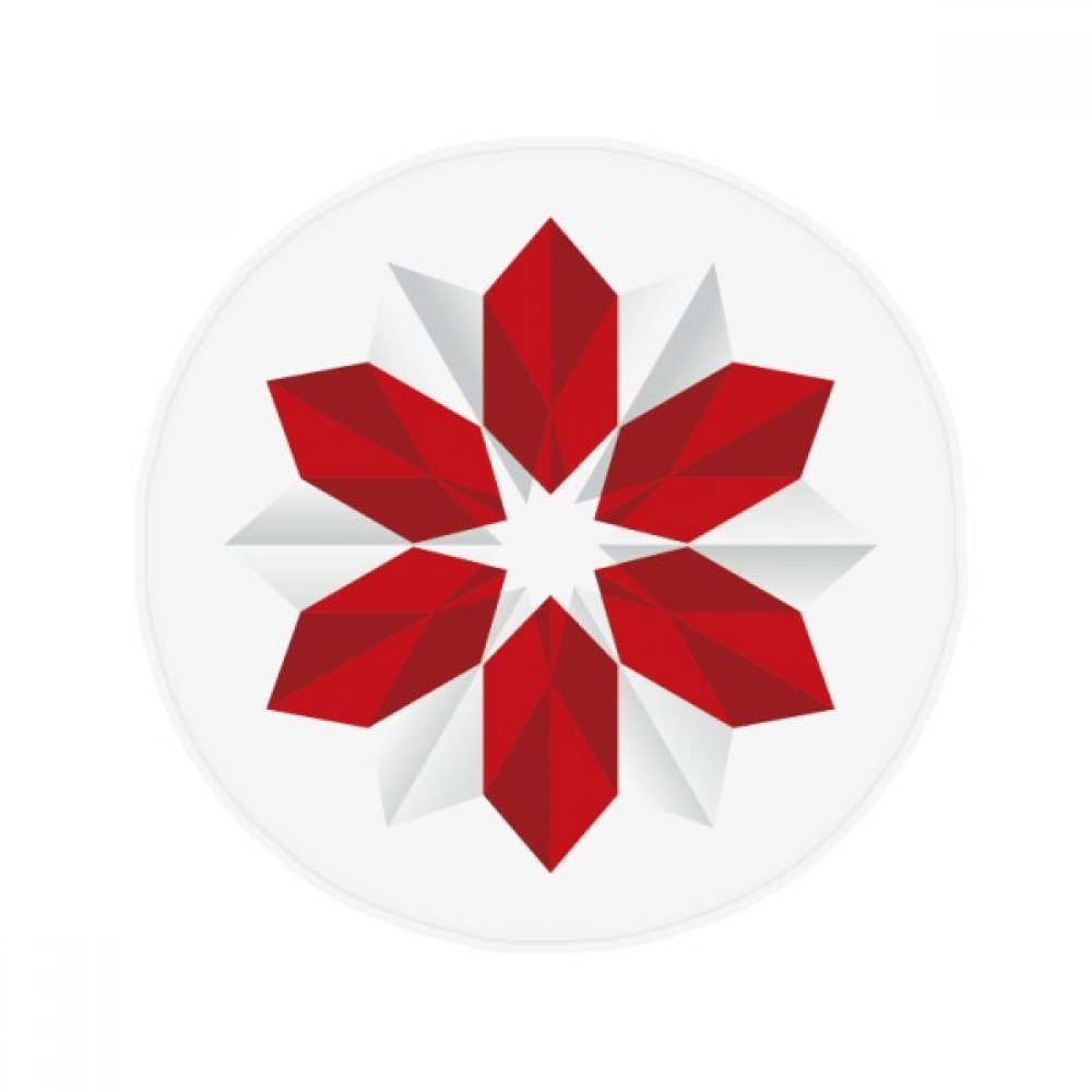 Tapis de sol rond 80 cm fleurs de Noël origami : idée cadeau déco maison