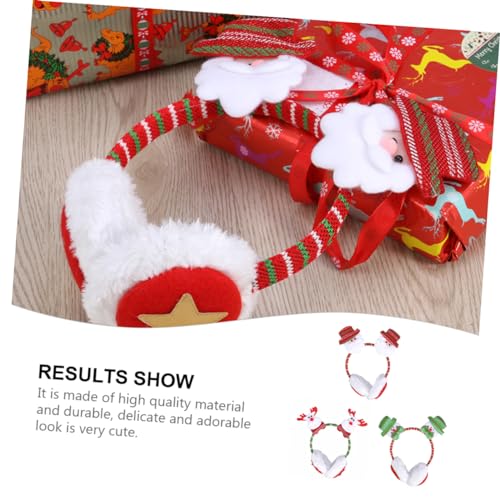 Orejeras de invierno con astas navideñas ideales para paseos y eventos navideños 7