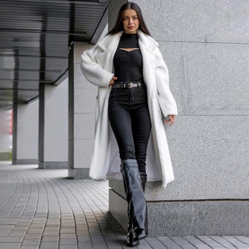 Image of Fold Over Boots Women's Knee High Shark Boots Round Toe Wedge Heel Flat Shoes for Fall Winter Dress Shoes