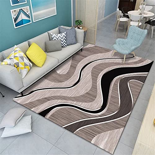 Tapis de restaurant rectangulaire à poils ras lavable et anti-taches pour salle à manger