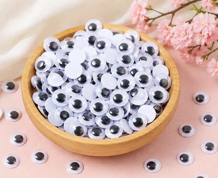 Assorted Googly Eyes for Crafts (100 PCS) | Mixed Sizes 7mm, 10mm, 12mm, 15mm & 18mm | Moving Wiggle Eyes for DIY Craft, Doll Making, School Projects, Toy Making & Art Supplies | 5 Standard Popular Size Pack-image-36