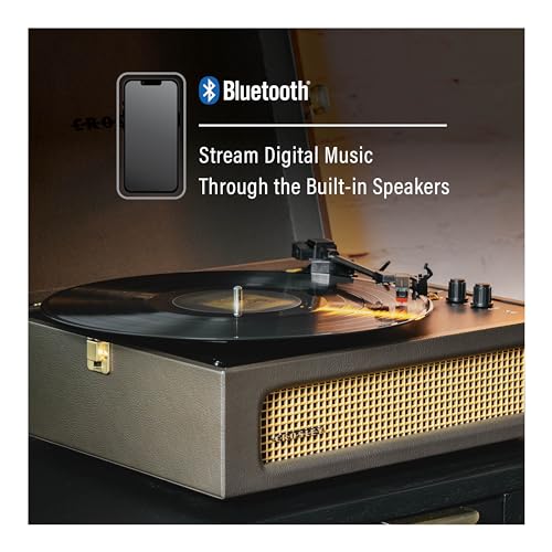 Image of Crosley CR8017B-CO Voyager Record Player, Cocoa