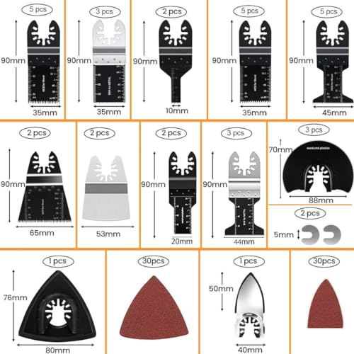 image for 96 Pack Oscillating Saw Blades, CONNOO Oscillating Tool Blades Accesso