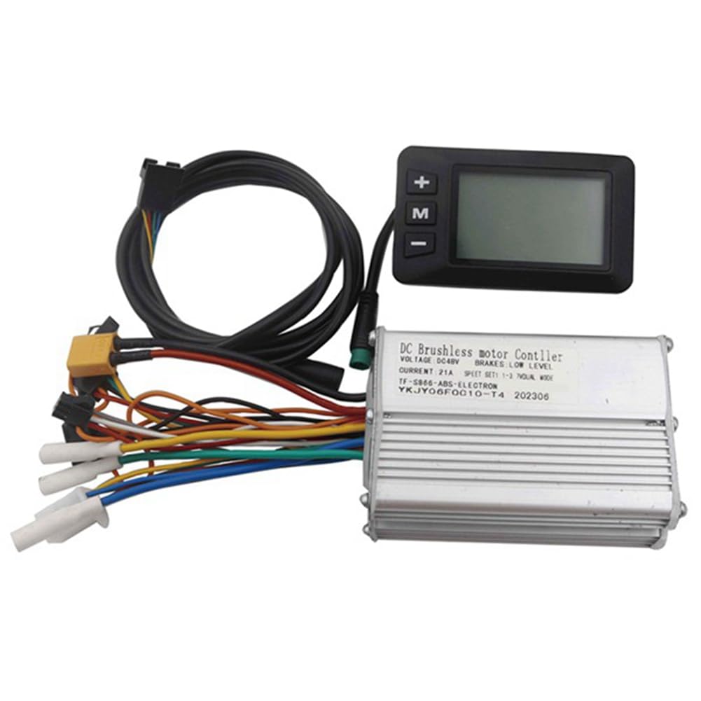 48V21A ContrôLeur Intelligent sans Balais Accessoires de Modification de Scooter éLectrique Instrument LCD à éCran Couleur S866 à 5 Broches
