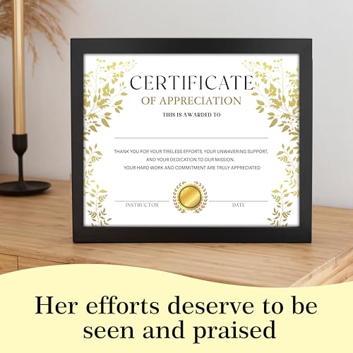 Image of Certificate of Appreciation -25pcs, Certificates of Recognition, Thank You Gifts Certificates for Employees, Staff, Teachers, Volunteers, 8x10 Inch Award Certificate-A08