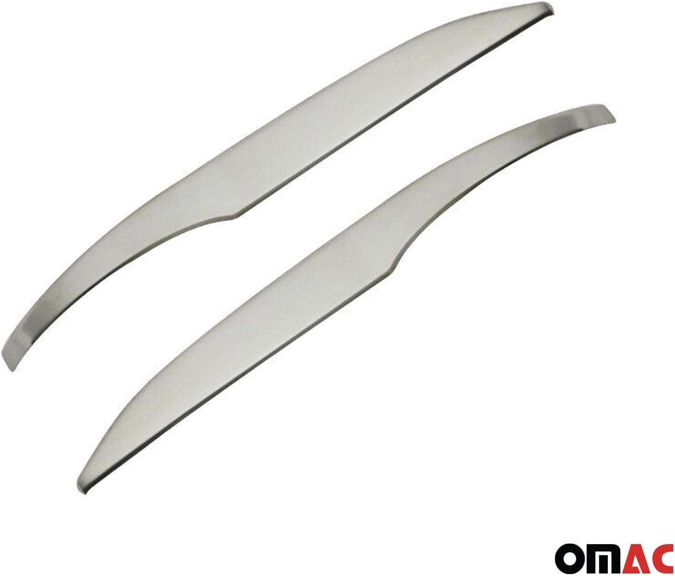 OMAC Side Mirror Cover Caps Fits Toyota RAV4 2013-2018 Stainless Steel Silver 2 Pcs