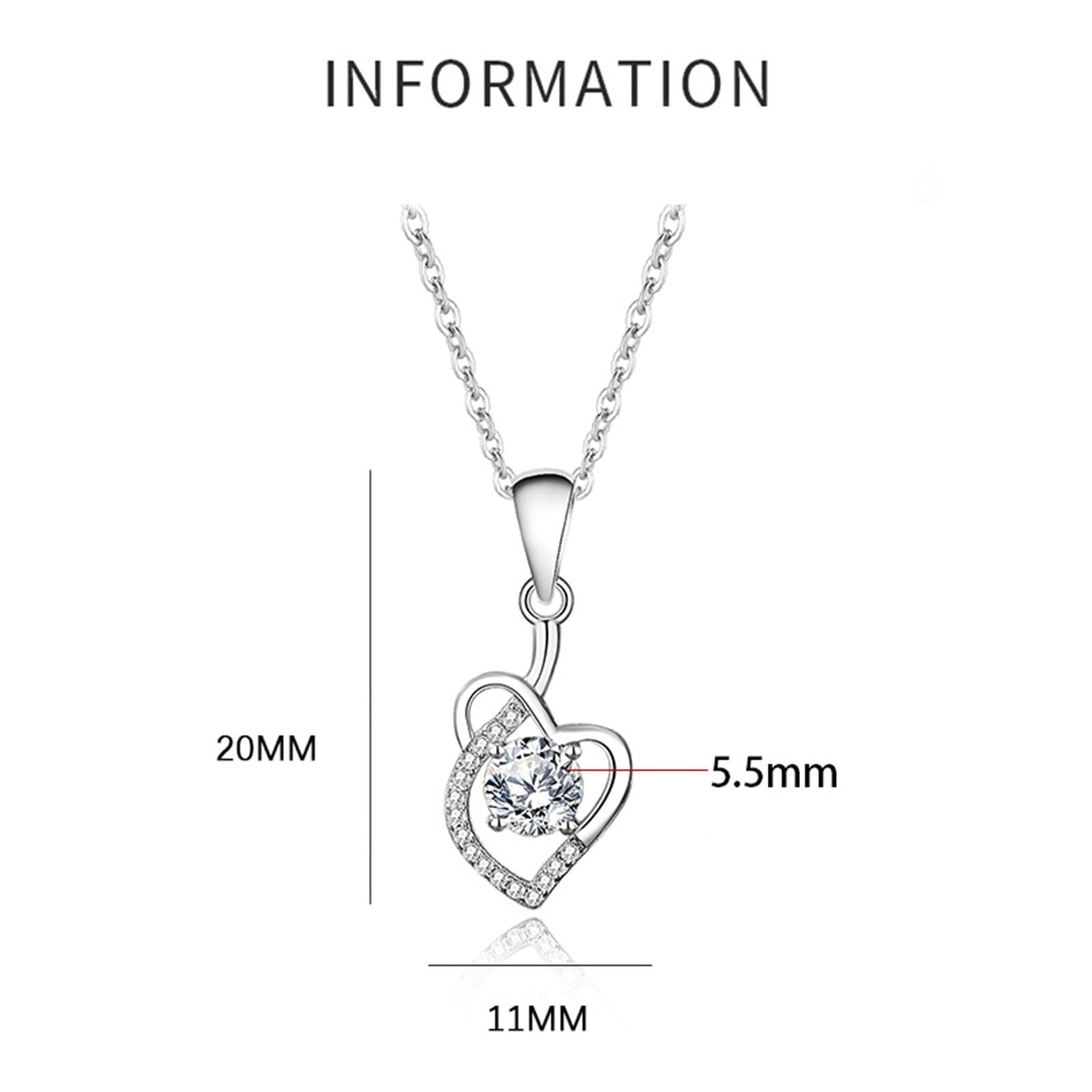 Gelbgold 750 18 Karat Halskette mit Moissanit, Hohl Herz Anhänger 45cm