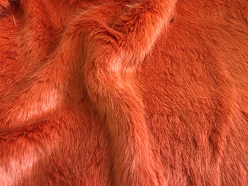 Tissu fausse fourrure Mandarine suisse au mètre coupon 75x50 pour couture DIY