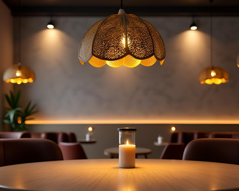 Image of Lyse Decor Hanging Lamps for Living Room, Pendant Lights for Drawing Room Center, Dining Table Light and Bedroom Lights (with Bulb)