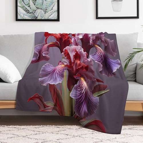Manta de franela con flores extrasuave textil de cama y sofá de 130x180 3