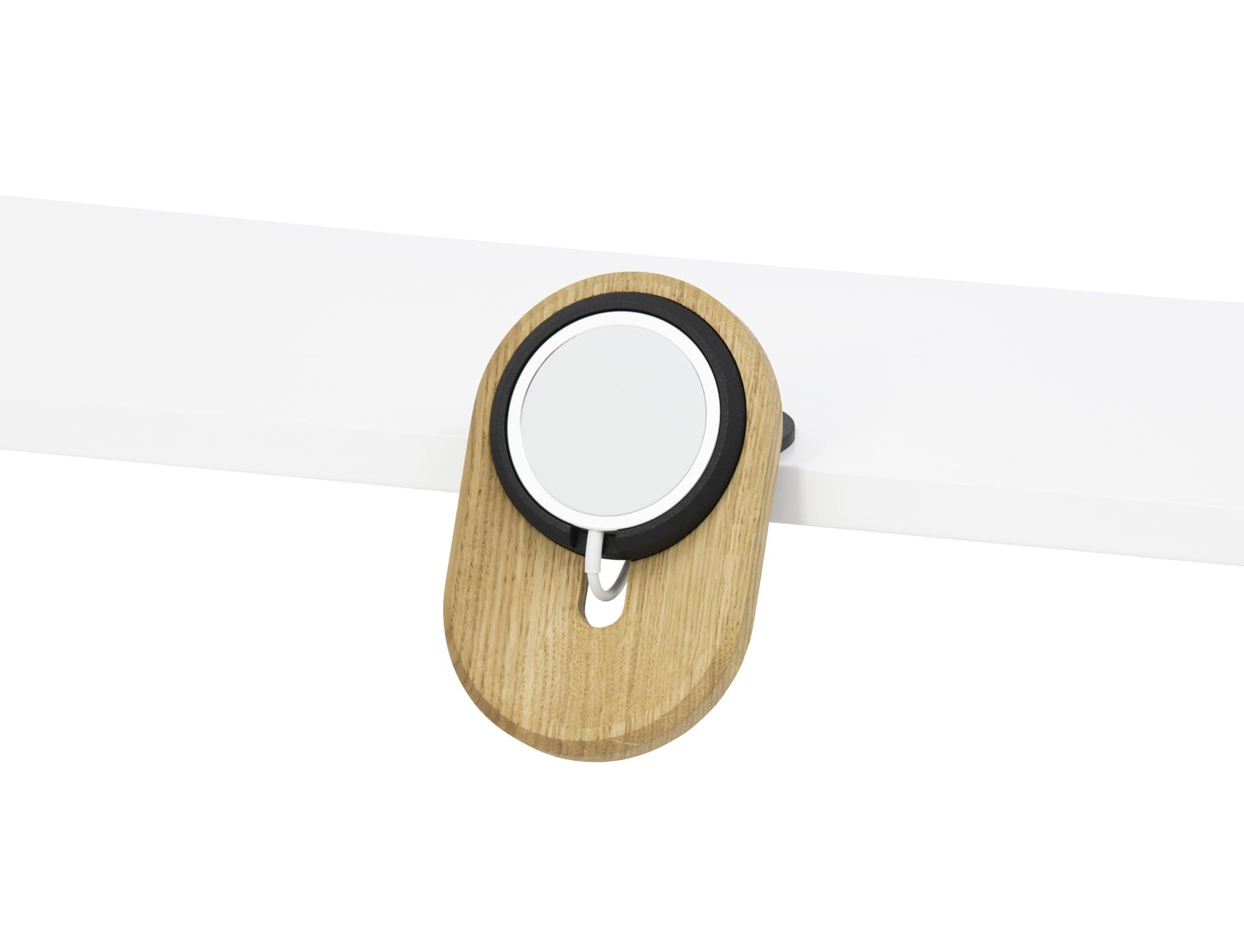 Oakywood Phone & iPhone Stand for Desk Shelf Mount – Handcrafted Wooden Mobile Phone Stand & Holder – Compatible with MagSafe & iPhone 12–16 Models –