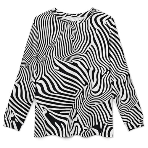 Animal Zebra Print Pajama Set Long Sleeve Lounge Sets Sleepwear 2 Pjs Nightwear for Men Women4