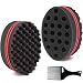 HALLO Big Holes Hair Twist Sponge Magic Barber Dreads Locking Twist Afro Curl Wave Sponge Hair Brush Sponge(2 Packs)