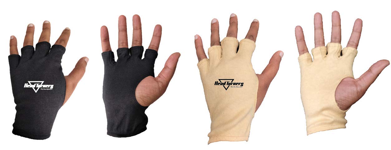 HeadTurners Limited Edition Finger Cut Fielding, Catching, Batting Inners Gloves- (Black and Brown) (B08T1XVV46) Amazon Price History, Amazon Price Tracker