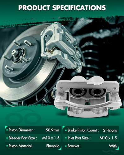 Image of SCITOO 18-B4729 Front Left Brake Caliper With Bracket Compatible For Cadillac 02-06 For Chevrolet 99-13 For GMC 99-13 For Hummer 03-08