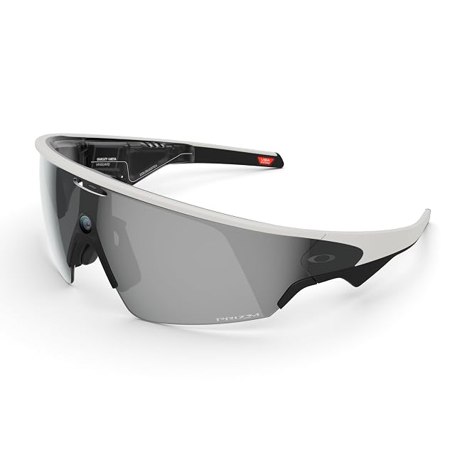 Oakley Meta Vanguard with Meta AI Audio Photo Video Compatibility - White Prizm Black