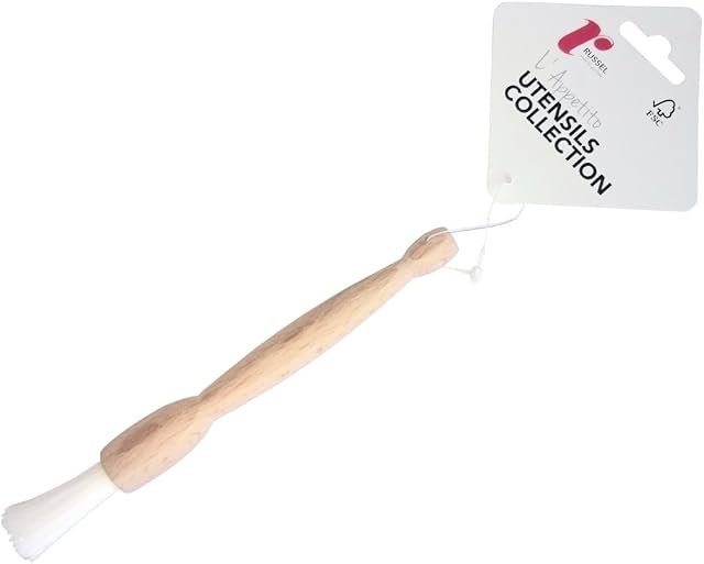 H & L Russel Professional Pastry Brush, Wood, Beige, 17x2x2 cm