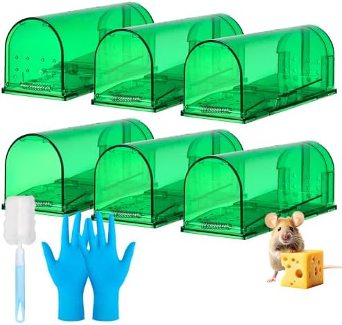 Amazon : WHEELIO Mouse Traps, 6 Pack Humane Mouse Traps for Indoors