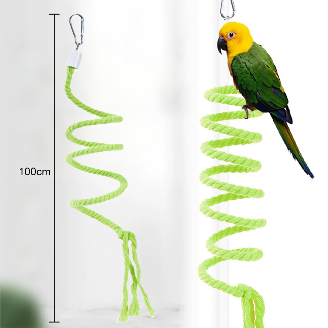 Uno Giochi Per Uccelli, 1 m Scale Con Cordino, Giocattoli Per Pappagallini, Accessori Per Gabbie Per Pappagalli, Trespolo Per Pappagalli Cacatua