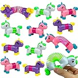 Liberty Imports Set of 12 Pcs Mini Unicorns Magic Coil Springs | Unicorn Figures Spring Toy Party Favors Supplies Birthdays Gifts