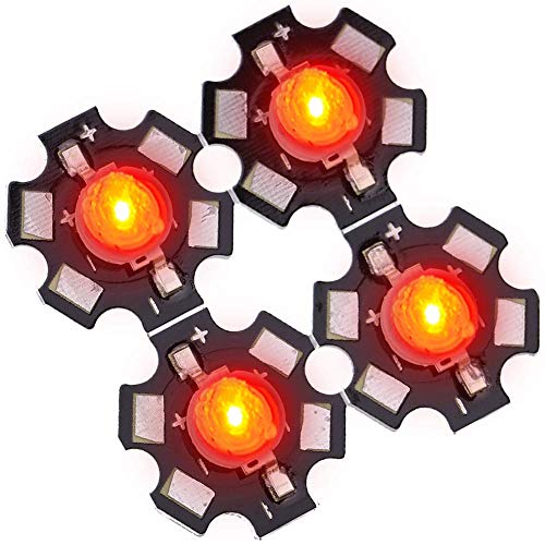 25 Pcs LED Chips, 3W High Power LED Lamp Beads Emitter Diode Chips for DIY Lighting Fixtures Light Beads Brightness High Bead Light Source Chip High Power Bulb Lamp Bright Lighting (Red) by Yosoo - Image 8