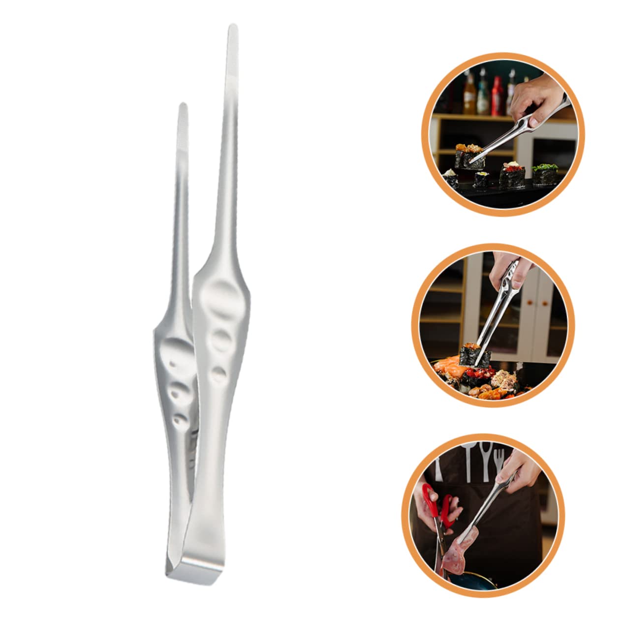 VICASKY 2Pcs Bbq Tongs Multi Function Cooking Tool with Ergonomic Grip Convenient Food Serving Utensils for Cooking Easy to Store