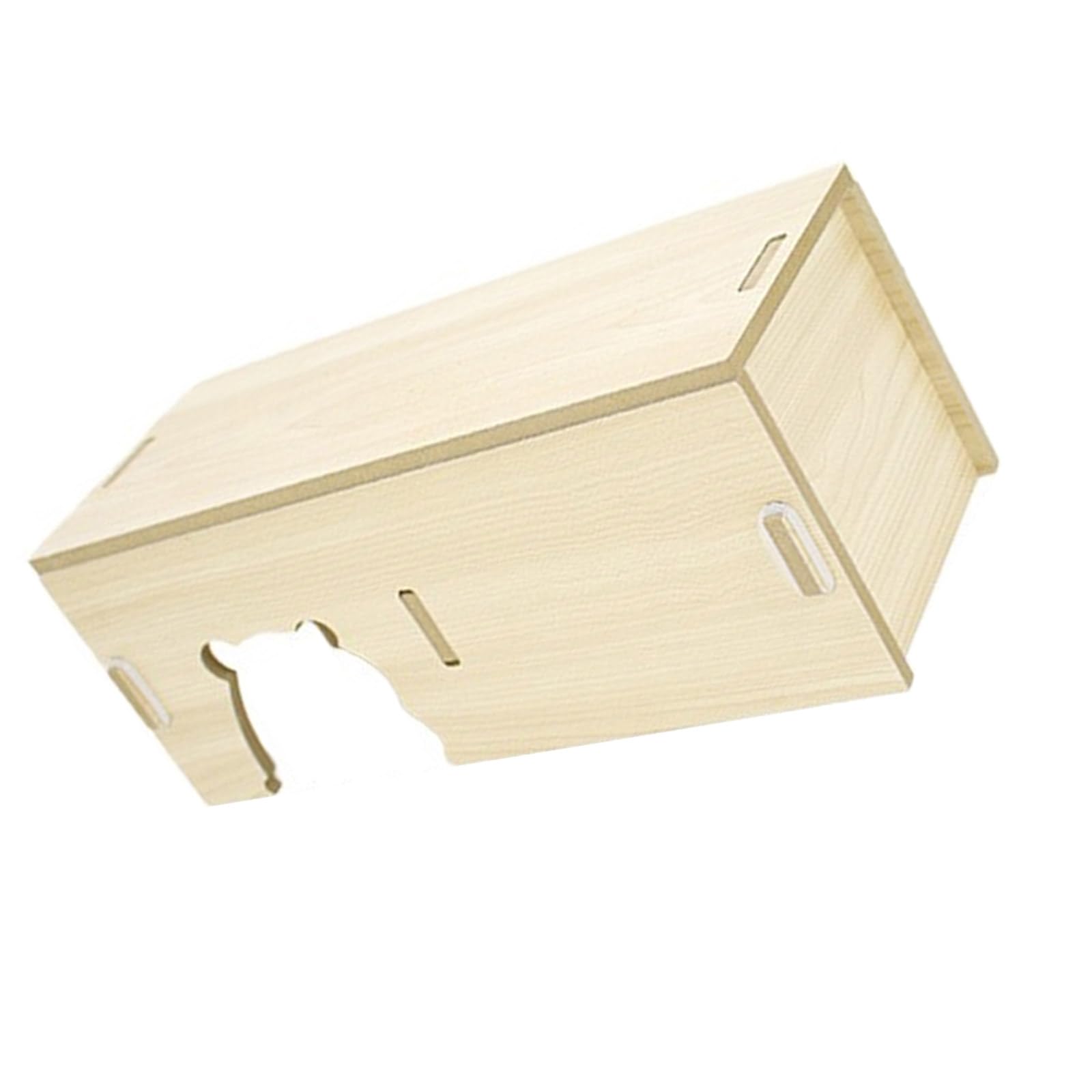 Tsophreniq Double Bedroom Hamster House Small Animal Hideouts Shelter Cave Cage Decors For Dwarf Hamsters Mice And Rodents Resting Supply Natural Wood Shelter