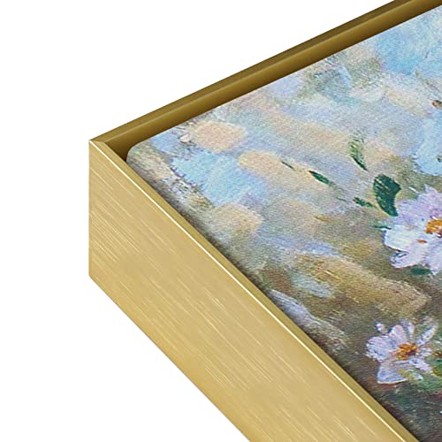 FOLKOR Floater Frame for 24x36 Canvas Paintings with 0.5-0.8 Deep DIY Metal Floating Frame for Artists Designers Landscape Portrait Artwork Modern Home Office Wall Decor (Gold)