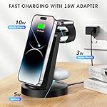 3 in 1 Charging Station for iPhone, Wireless Charger for iPhone 16e 16 15 14 13 12 11 X Pro Max & Apple Watch - Wireless Charging Station for AirPods 4 3 Pro - Image 4