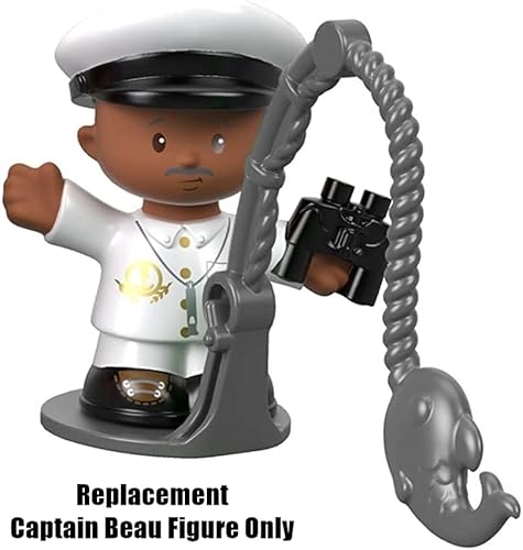 Miniatura 2 de Figura de repuesto del Capitán Beau con prismáticos para Fisher-Price Little People Travel Together Friend Ship Playset - FHD92