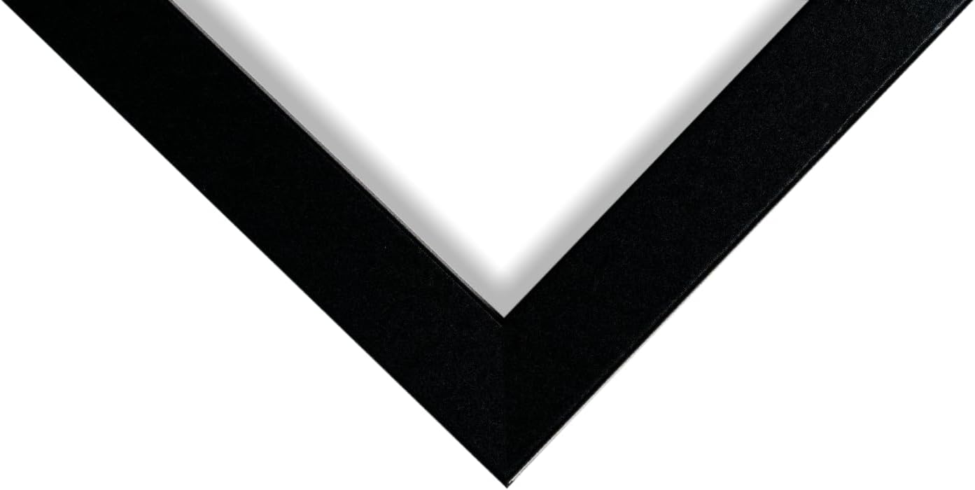16x22 Flat Black 1.25 Inch Wide, Smooth Wrapped Wall Decor Picture Poster Photo Frame