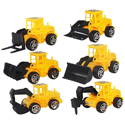 6Pcs Construction Vehicle Toys Construction Vehicle Model With Movable Joints, Parent-Child Interactive Mini Size Abs Construction Vehicle Toys, Best Birthday Gift For 3 Year Olds 6Pcs One Size #TOP1