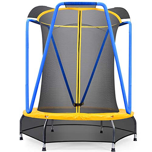 Zupapa 54 inch Indoor Small Trampoline for Kids Children Ultra Quiet Mini Toddler