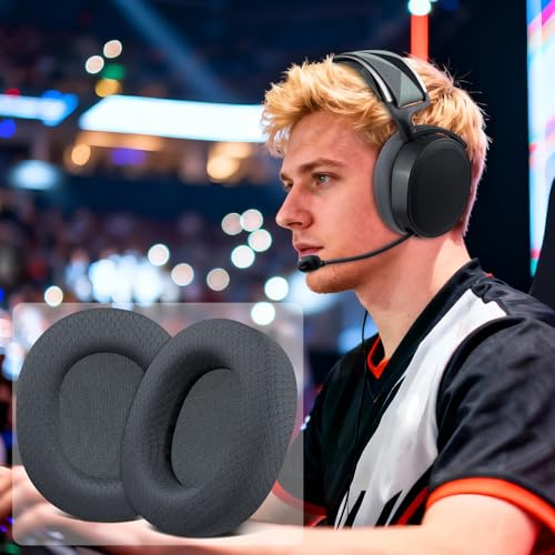 Image of SOULWIT Replacement Earpads for SteelSeries Arctis 1 /3 /5 /Arctis 7 /7+ /7P /7P+ /7X /7X+ /9 /9X /Pro /Prime(Do Not Fit Any Arctis Nova) Headset, Ear Pads Cushions with High-Density Foam - Titanium