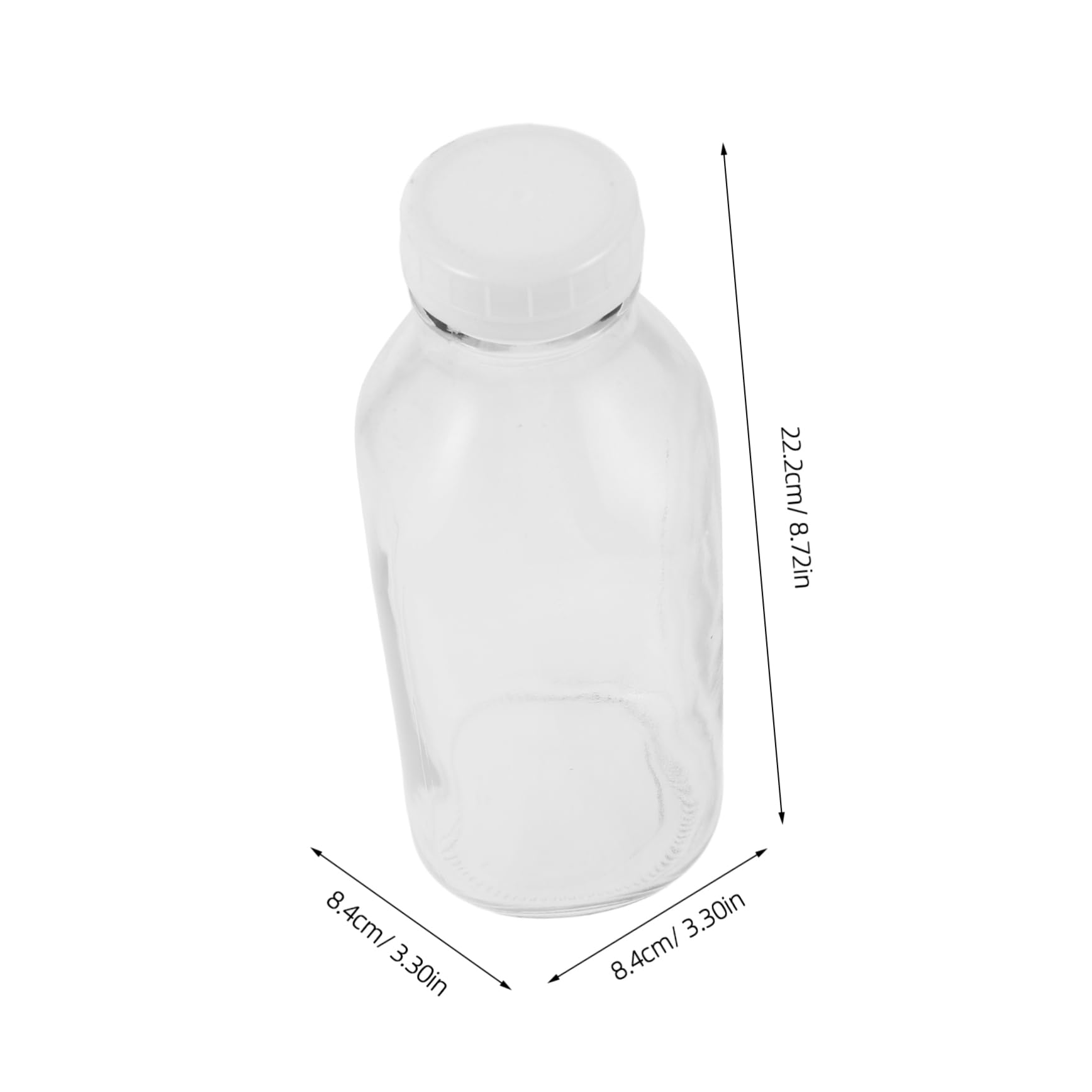 PartyKindom Glass Fresh Milk Bottle Juice Bottles Glass Milk Bottle Juicing Bottles Glass Bottles for Juice Glass Milk Container Milk Bottles Clear Glass Bottles with Lids Transparent