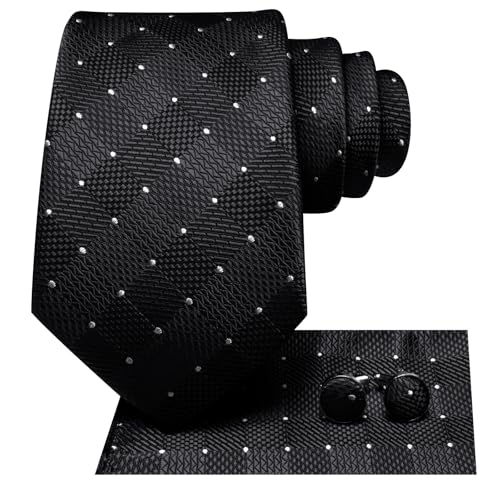 Image of Hi-Tie Men's Tie Sets Silk Paisley Striped Necktie Pocket Square Cuff-links Sets Wedding Business Holiday